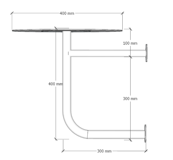 Mesa a pared V
