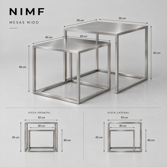 Mesa nido inoxidable