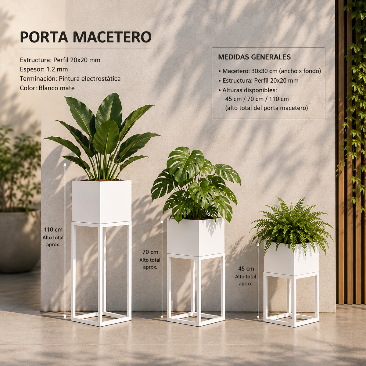 Porta Macetero Metálico.