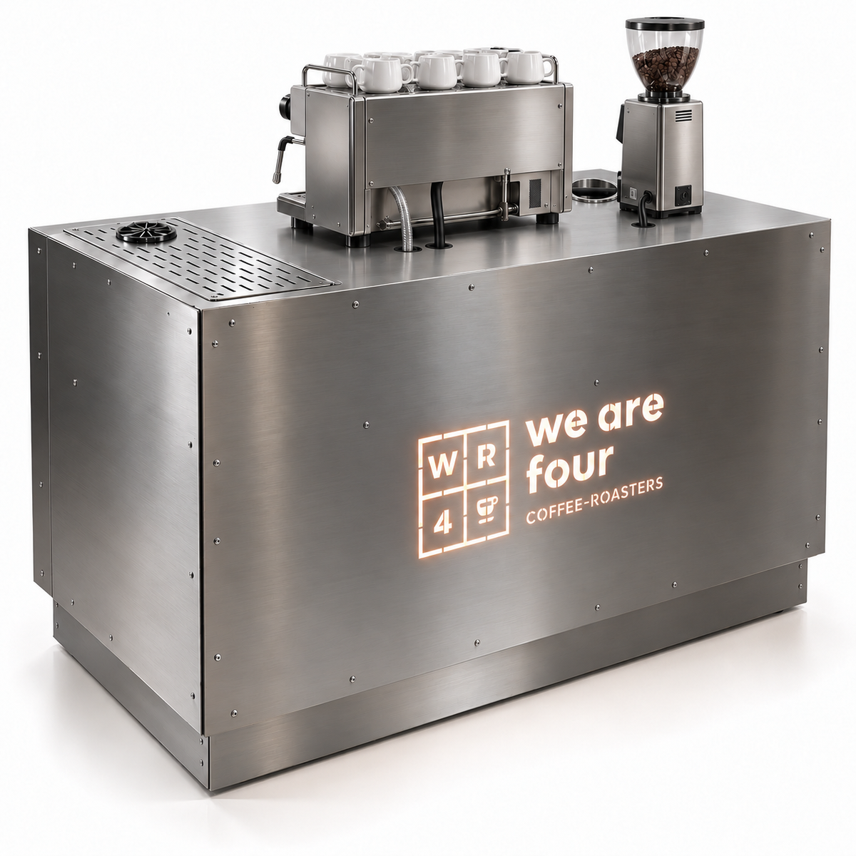 Carro Cafetero Móvil ARISTO – Acero Inoxidable 304