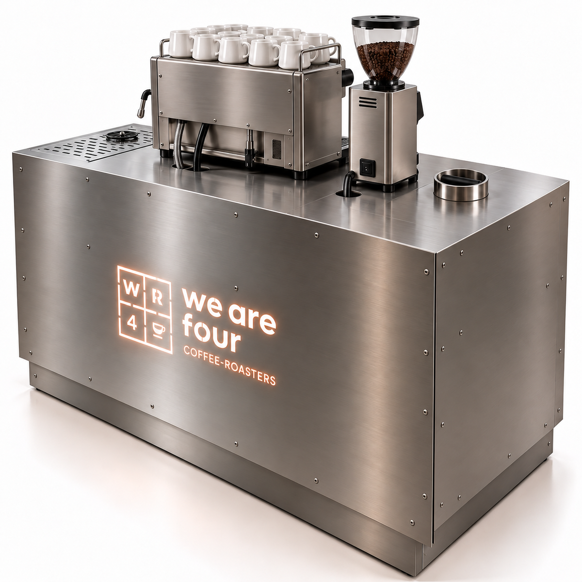 Carro Cafetero Móvil ARISTO – Acero Inoxidable 304