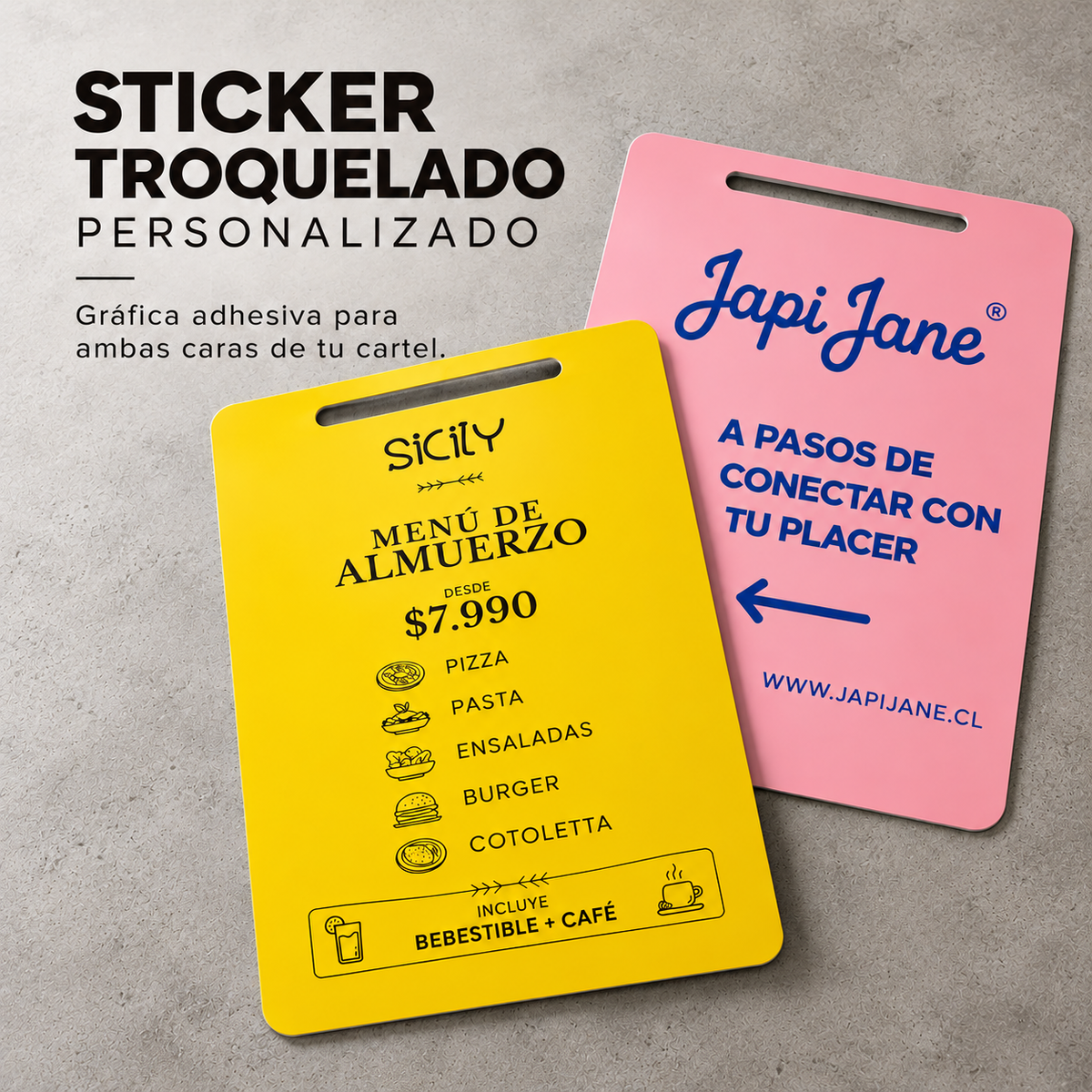 Sticker troquelado adhesivo