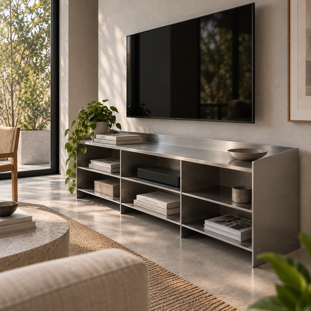 Rack TV Inox 148