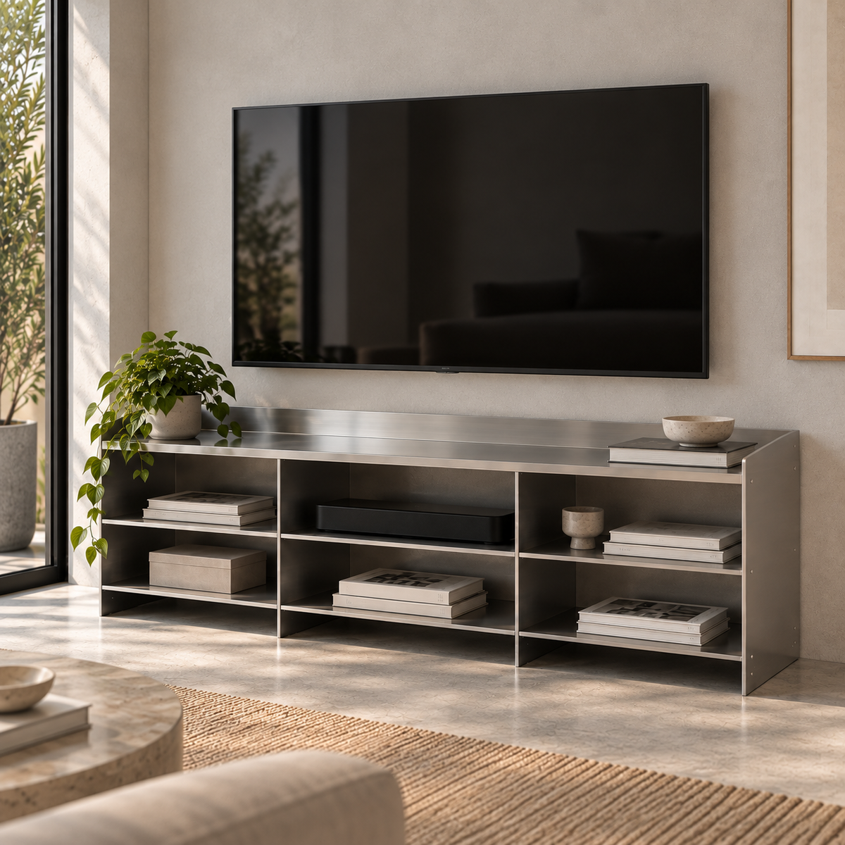 Rack TV Inox 148