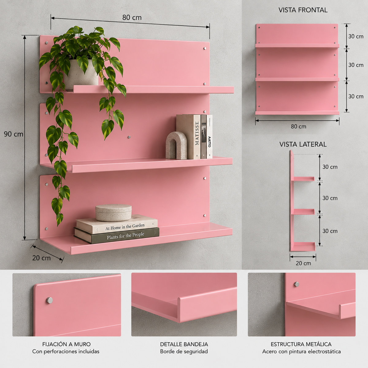 Set de Repisas Muro – 3 Niveles