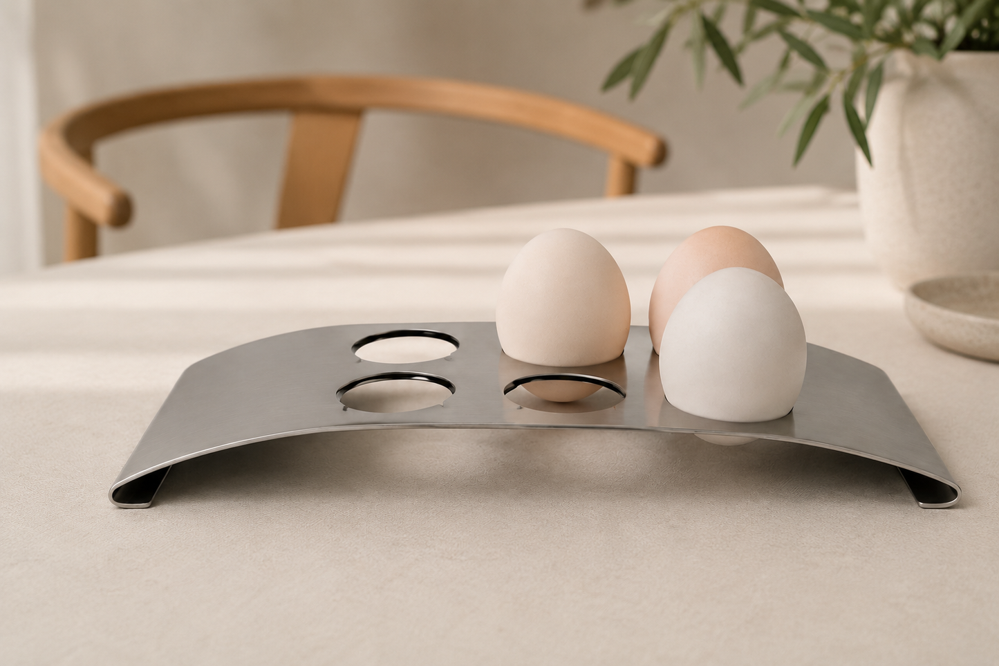 Porta huevos Acero Inoxidable